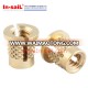 Headed slotted brass knurled expansion inserts threaded nut for laptops