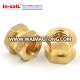 DIN16903 brass hex nut molded-in threaded inserts