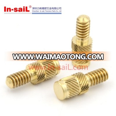 M5 C3604 brass threaded stud bolt for plastics