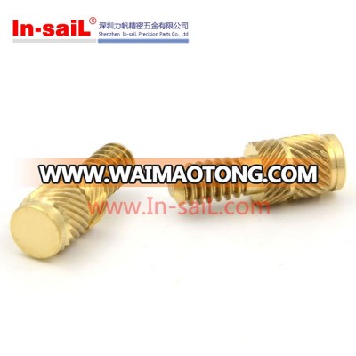 Brass knurled screw inserts for plastic