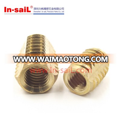 Self-tapping threaded insert for plastic