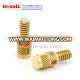 Ultrasonic brass male thread screw inserts m6