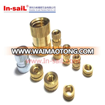 M3 female threaded brass knurled insert embeded nuts