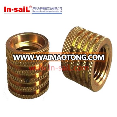 Rubber threaded tube brass inserts