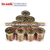 Hex insert nut for furniture