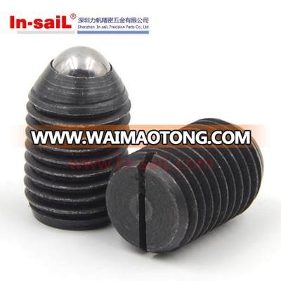 China supplier global service steel black oxide external threaded spring loaded ball plunger manufacturer