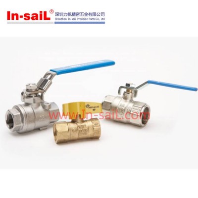 China Hardware Supplier Angle Brass Needle Valve Gas Water Stop Ball Valve Manufacturer